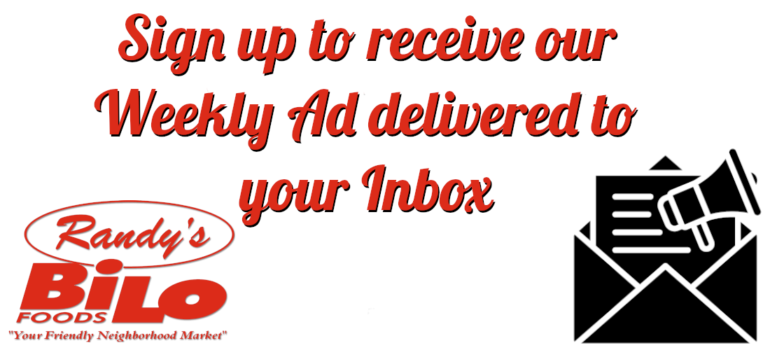 Sign up for our Weekly Ad